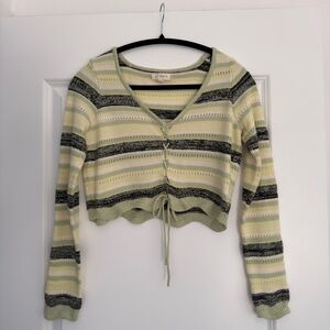 La Hearts Pastel Striped Knit Top